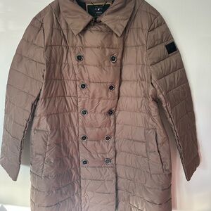 Versace 19.69 Italia Quilted Puffer Jacket Brown Designer Lightweight Coat Women